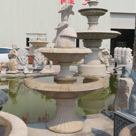 大理石花園噴泉流水